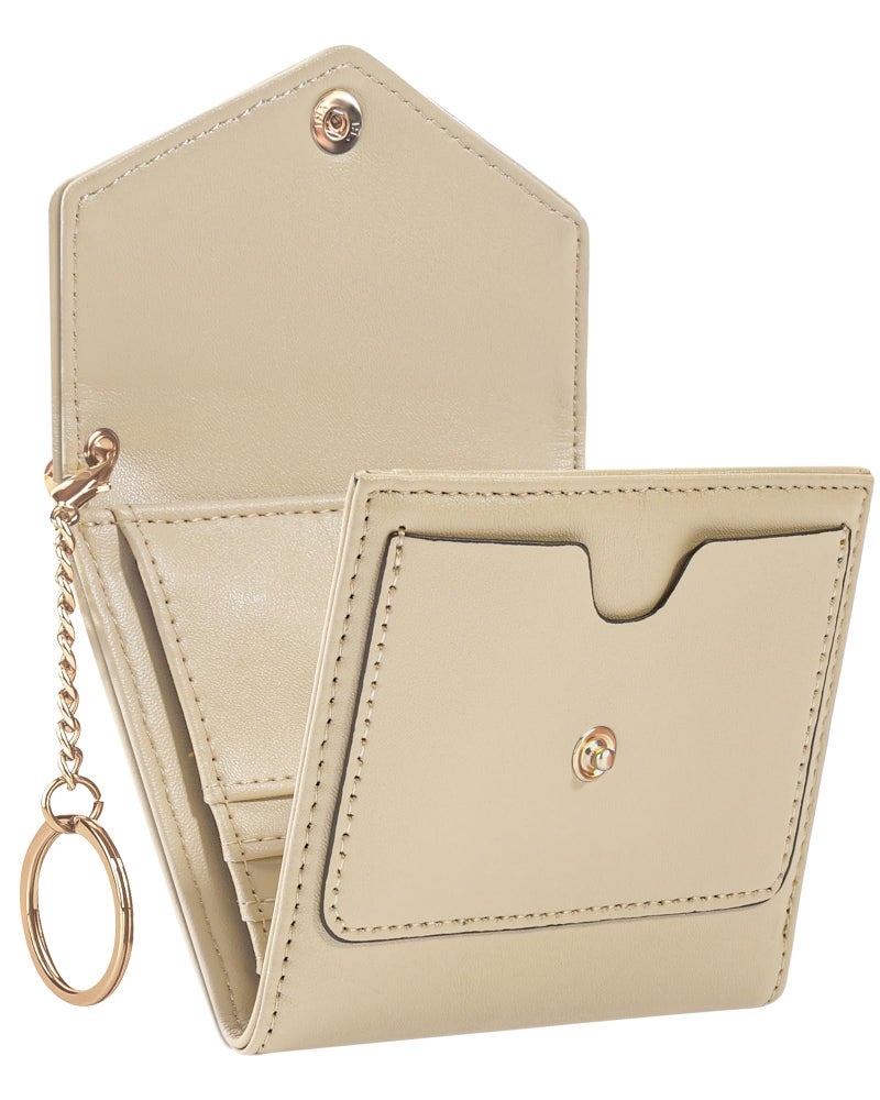 Gostwo Womens Wallet RFID Blocking Small Wallets Woman Credit Card Holder Trifold Ladies Wallets with Coins Zipper Pocket(Sand) - Image 1